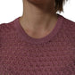 Pink Sheer Mesh Crew Neck Sleeveless Tank Top