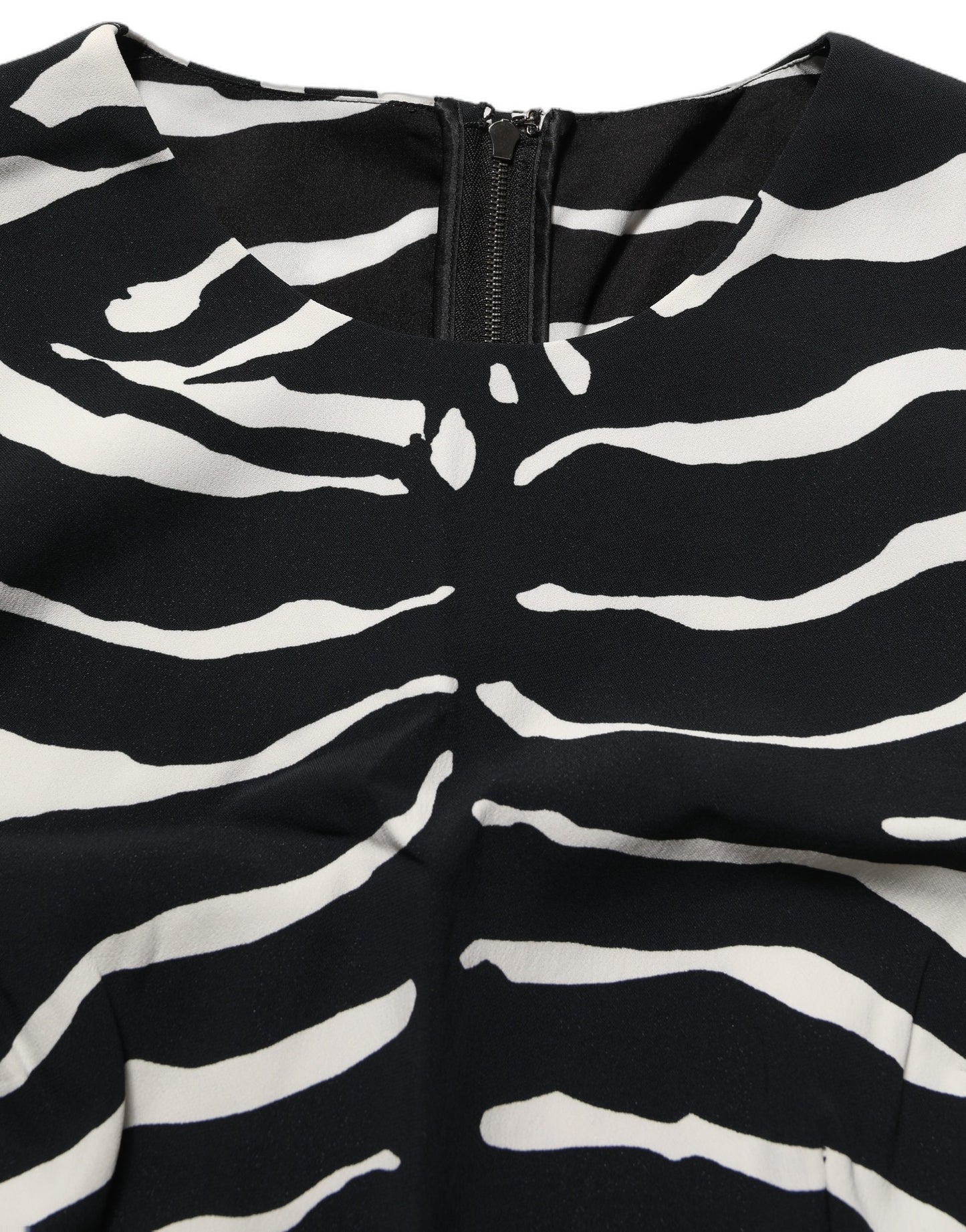 Black White Zebra Sleeveless Cropped Tank Top