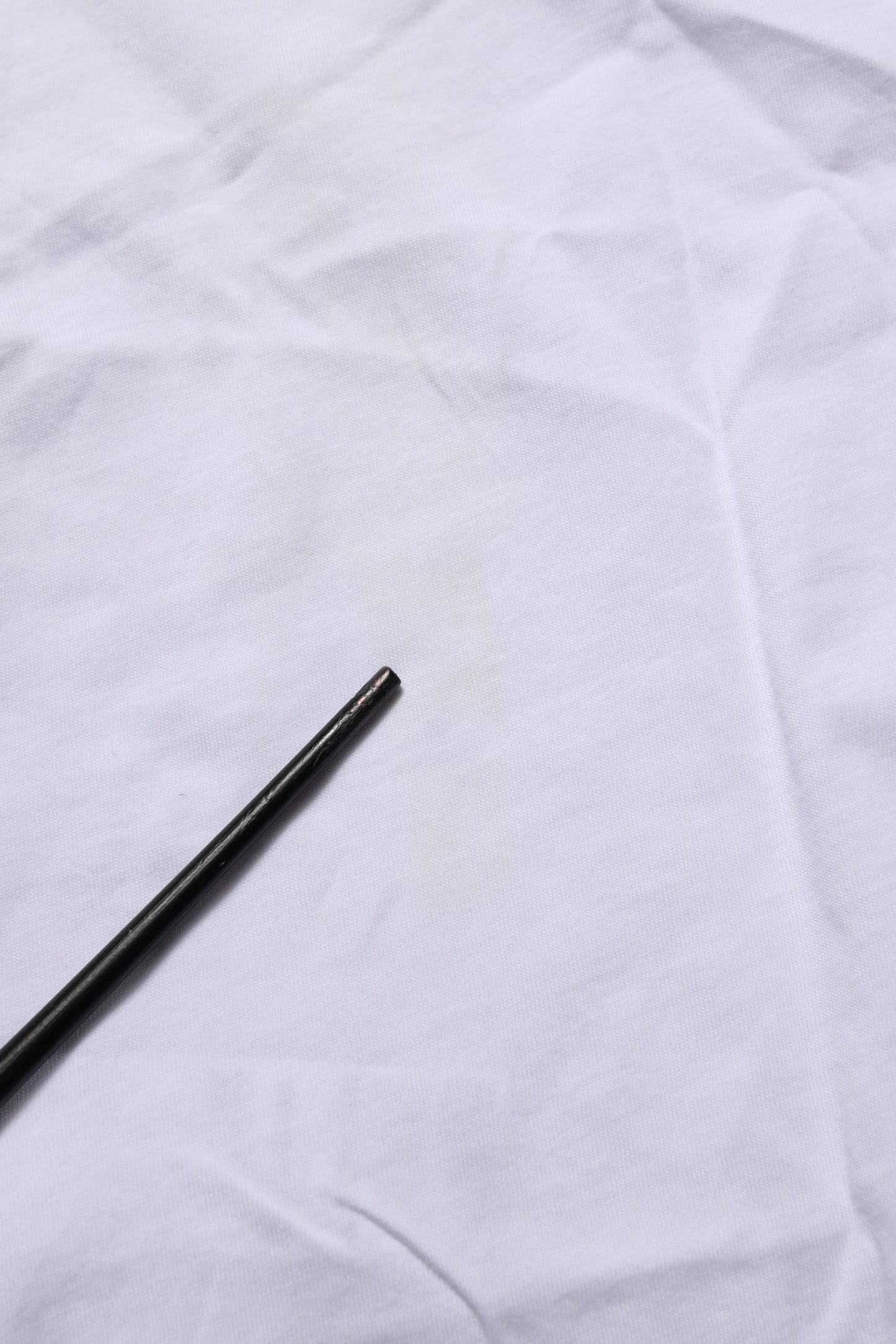 White Logo Patch Cotton Crew Neck T-shirt