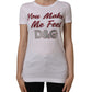 White Graphic Print Cotton Crew Neck T-shirt