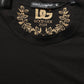Black Cotton Crew Neck Short Sleeves T-shirt