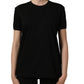 Black Cotton Crew Neck Short Sleeves T-shirt