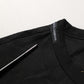 Black Cotton Crew Neck Short Sleeve T-shirt