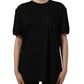 Black Cotton Crew Neck Short Sleeve T-shirt