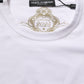 White Cotton Crew Neck Short Sleeves T-shirt