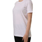 White Cotton Crew Neck Short Sleeves T-shirt