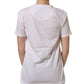White Cotton Crew Neck Short Sleeves T-shirt