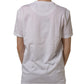 White Cotton Crew Neck Short Sleeves T-shirt