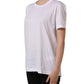 White Cotton Crew Neck Short Sleeves T-shirt