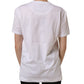 White Cotton Crew Neck Short Sleeves T-shirt