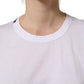 White Cotton Crew Neck Short Sleeves T-shirt
