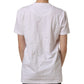 White Cotton Crew Neck Short Sleeves T-shirt