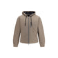 Beige Nylon Full-Length Jacket