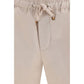 Beige Linen Bermuda Shorts