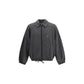 Gray Polyamide Full-Length Jacket