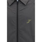 Gray Polyamide Full-Length Jacket