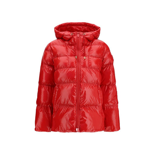 Red Polyamide Full-Length Jacket