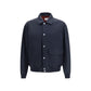 Blue Silk Biker Jacket