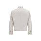 Beige Leather Leather Jacket