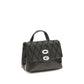 Black Calf Leather Bos Taurus Handbag