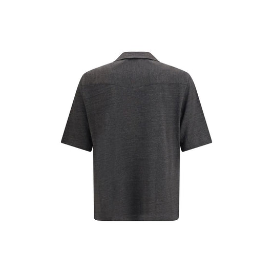 Gray Linen Shortsleeve Shirt