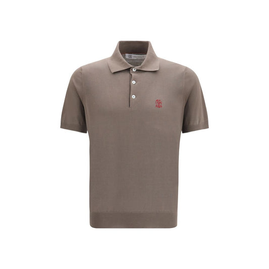 Brown Cotton Polo Shirt