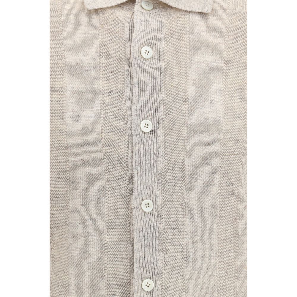 Beige Cotton Polo Shirt