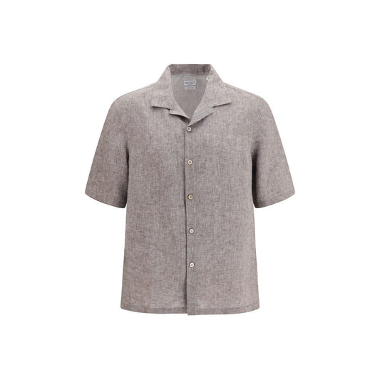 Gray Linen Shortsleeve Shirt