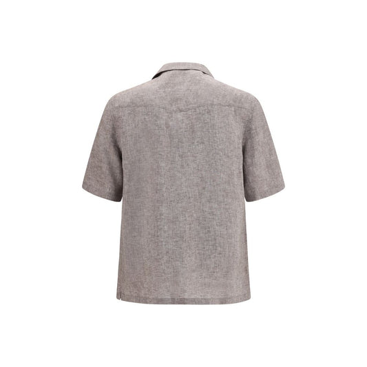 Gray Linen Shortsleeve Shirt