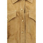Beige Lamb Leather Bomber