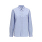 Blue Cotton Pattern Shirt
