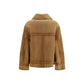 Brown Leather Bomber