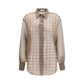 Beige Silk Pattern Shirt