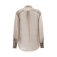 Beige Silk Pattern Shirt