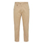 Beige Cotton Men Pants