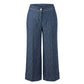 Blue Viscose Women Pants
