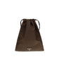 Brown Polyamide Clutch Bag