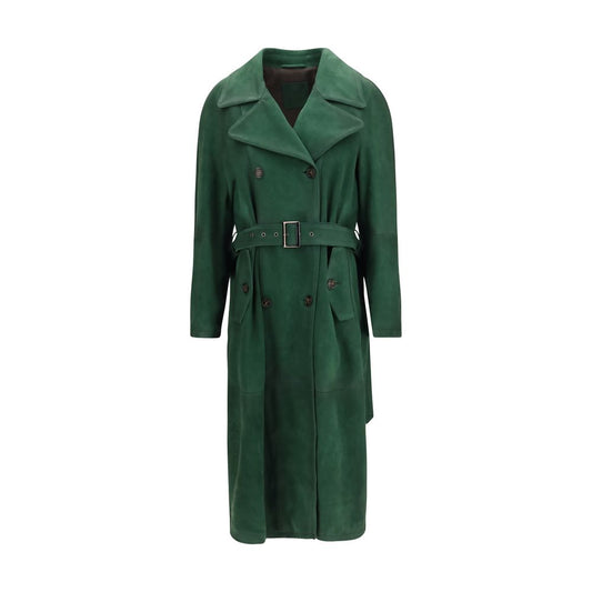 Bicolor Leather Coat