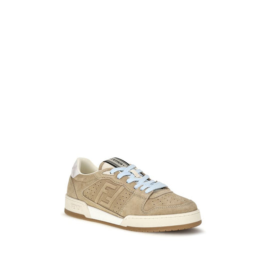 Beige Suede Leather Sneakers
