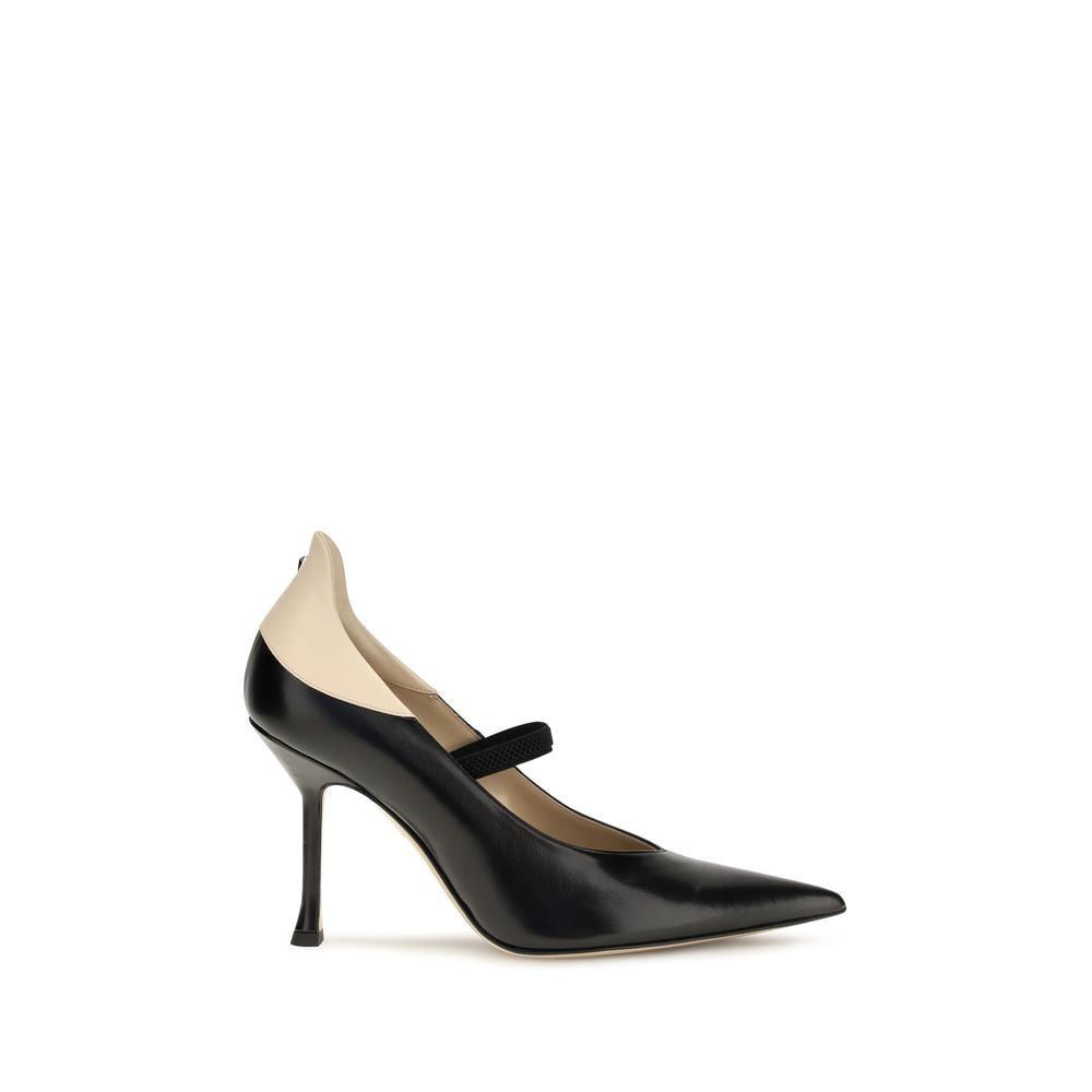 Black Calf Leather Bos Taurus High Heel Pumps