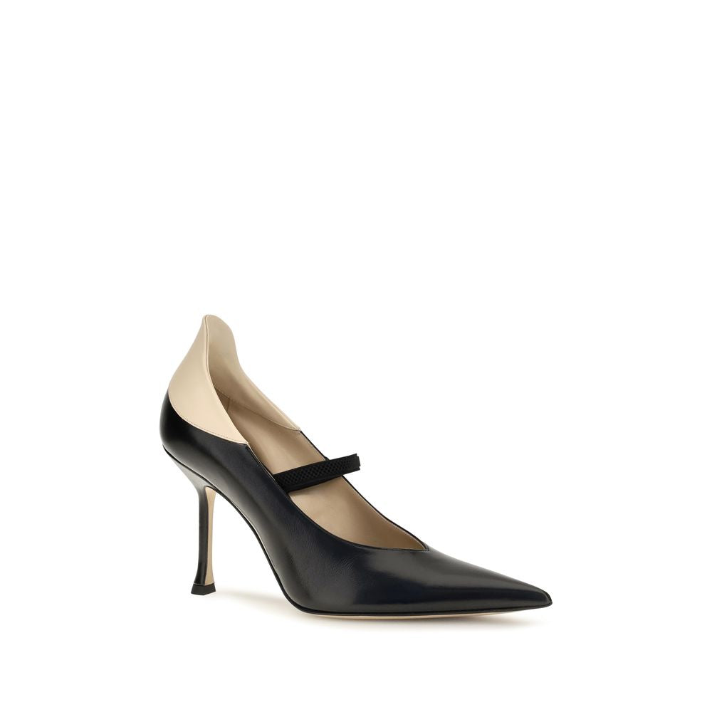 Black Calf Leather Bos Taurus High Heel Pumps