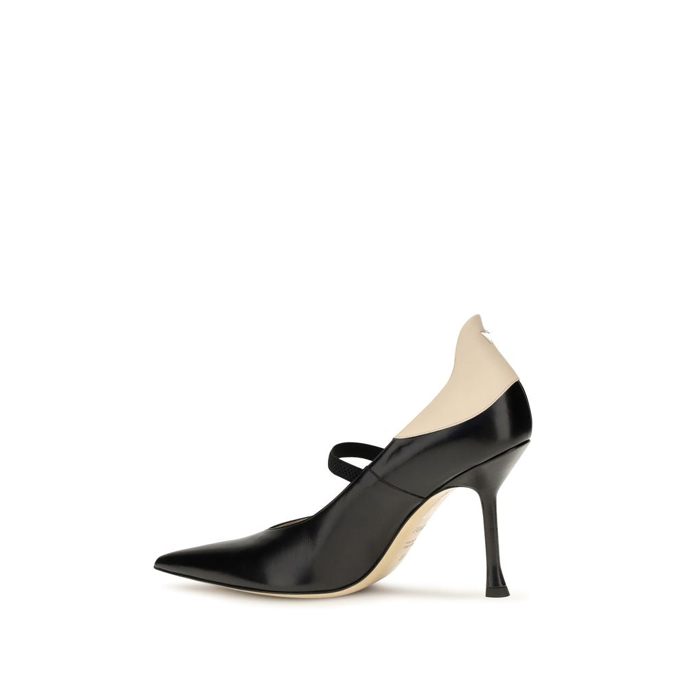 Black Calf Leather Bos Taurus High Heel Pumps