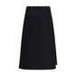 Black Wool Oves Aries Midi Skirt