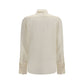 Beige Silk Pattern Shirt