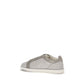 Gray Suede Leather Low Top Sneakers