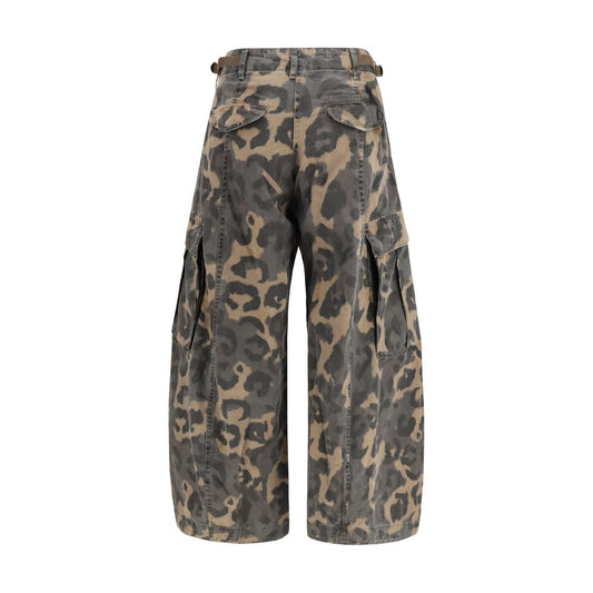 Brown Cotton Cargo Pants