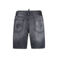 Black Cotton Bermuda Shorts