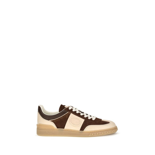 Brown Suede Leather Low Top Sneakers