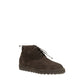 Brown Suede Leather Lace-Up Boots