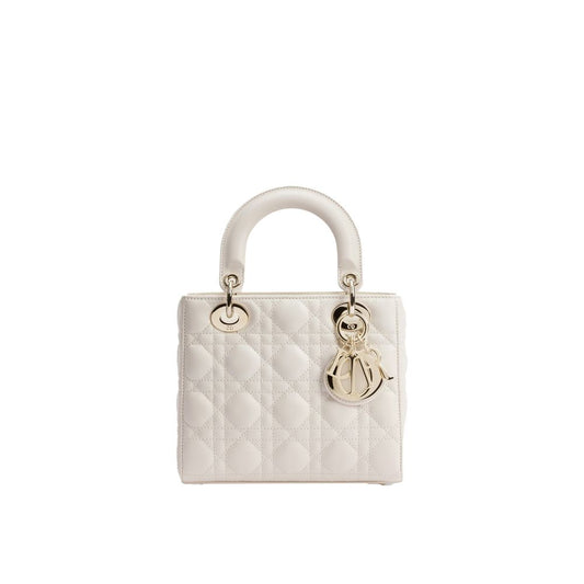 White Lamb Leather Handbag